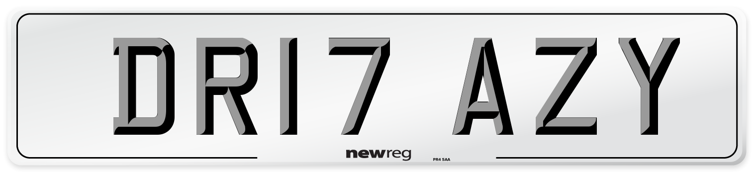 DR17 AZY Number Plate from New Reg
